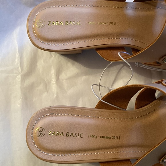 NEW ZARA BASIC SANDALS SIZE 36 - Picture 2 of 5